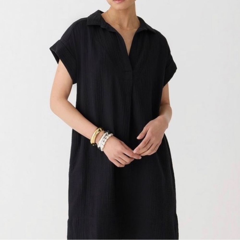Uncle Frank Black Linen Midi Dress